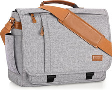 Mens Messenger Bag 17-17.3" Laptop Canvas Water Resistant Work Grey Heren Messenger Tas price