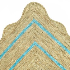 Wavy Jute Rug, Entryway Runner, Scalloped Jute Rug, Boho Decor, Bohemian Decor Runner Rug price