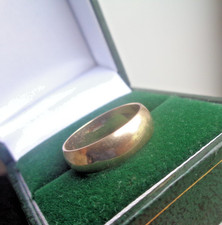9ct Gold Wedding Ring Band Yellow gold hallmark 1992 H Samuel size K to L Goud Wedding Band price