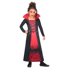 Amscan 9908593 Rose Vampiress internationale jurk, meisjes, Zwart, 3-4 jaar Meis Meisjes jurk price