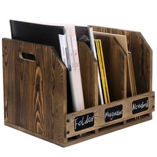 MyGift Office Desktop Document File Folder Rustic Burnt Medium, Dark Brown Folder price
