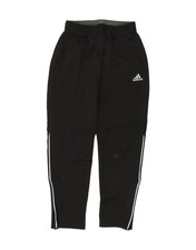 ADIDAS Boys Tracksuit Trousers 11-12 Years Black Polyester AY63 Jongens trainingspak price