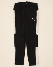 PUMA Boys Tracksuit Trousers 11-12 Years Black Colourblock Polyester BT29 Jongens trainingspak price