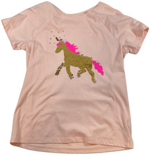 Cat & Jack sequine flippy t-shirt unicorn (used) (size girls XL (14/16)) Meisjes T-shirt price