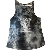 Obey Tank Top Make Art Not War Gray White Acid Washed Womens Size L Tie Dye Dames hemdje price