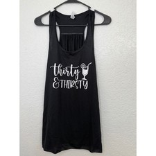 Bella+Canvas Womens Black Thirty & Thirsty Graphic Racerback Tank Top 2XL Dames hemdje price
