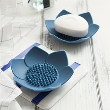 Soap Box - Silicone Lotus Design Holder for Bathroom - Drainage Soap Dish Soap Dish price
