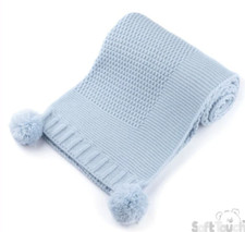 Personalised baby blanket, WaffleKnit , embroidered, Baby blue Baby Blanket price