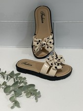 Girls Kids Polka Dot Print Bowknot Flat Slippers Sommer Beach Sandals Size 10 US Meisjes slippers & sandalen price