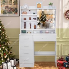 Vanity Set with Lights Mirror 10 LED Bulbs Makeup Dressing Table Dresser Desk Ladekast / kaptafel price