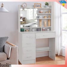 Vanity Set with Lighted Mirror 10 LED Bulbs Makeup Dressing Table Dresser Desk Ladekast / kaptafel price