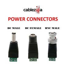 Male/Female DC Power Adapter, Male BNC Plug, 2.1 x 5.5mm, CCTV Video Balun LOT Videosysteem converter & adapter price