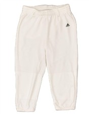 ADIDAS Girls Tracksuit Trousers 12-13 Years Large White Polyester DR03 Meisjes trainingspak price