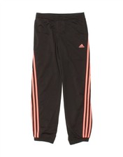ADIDAS Girls Tracksuit Trousers Joggers 9-10 Years Black Polyester BZ63 Meisjes trainingspak price