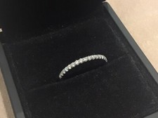 0.4 Carat Lab Created Diamond Half Eternity Ring Platinum Plated 925 Size O Diamant Eternity Ring price