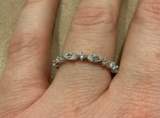 2.7 Carat Lab Created Diamond Marquise Cut Eternity Ring Platinum Plated 925 P Diamant Eternity Ring price