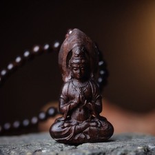 108 Beads Natural Wood Prayer Beads Necklace Buddha Blessing Hollowed Carved Prayer Beads price