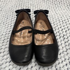 Wonder Nation Girls Black Bow Ballet Flats Memory Foam Slip On Flat Heel Size 8 Meisjes ballerina's price