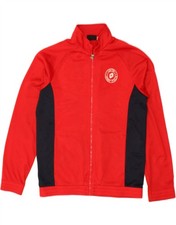 LOTTO Womens Tracksuit Top Jacket UK 12 Medium Red Colourblock Polyester AU15 Dames trainingspak price