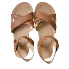Kelly & Katie Size 4 Sandals Girls Brown Strappy Holographic Buckle Casual Shoes Meisjes casual schoenen price