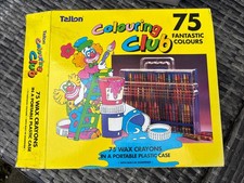 75 Wax Crayons In A Portable Plastic Case With Built In Sharpener Wax Crayons price