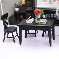 1/12 Miniature Dining Table Chair Set Dollhouse Kitchen Decor Dining & Keuken Tafel price