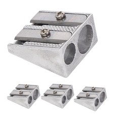 4*Manual Pencil Sharpener 2-Hole Pencil Sharpener Magnesium Alloy Wedge Profile Potlood Sharpener price
