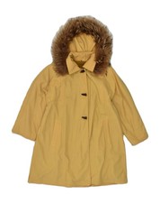 VINTAGE Womens Hooded Overcoat EU 44 XL  Beige Cotton AA46 Dames overjas price