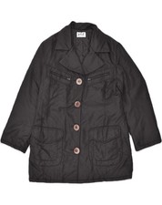 LE FULL Womens Overcoat UK 10 Small Black Polyester GM07 Dames overjas price