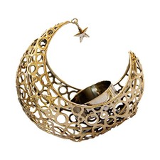 Metal Crescent Candle Holder Moon Shaped Candlestick Hook Table Centerpiece Candle Houder price