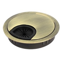 Computer Desk Metal Grommet Wire Cable Hole Cover Bronze Tone 60mm Dia Kantoor Computer Bureau price