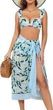 IDOPIP - Two Piece Bikini Floral Swimsuit With Matching Coverup Size SMALL - EUC Bikini price