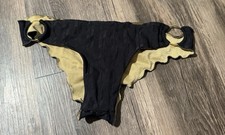 Luli Fama Bikini Ruched Back Scrunch Cheeky Bottom Circle Ring XS Bikini price