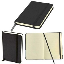 A5 Lined Hardback Notebook Notepad Ruled Noted Journal Diary Premium Book Black Notitieboek & Notepad price