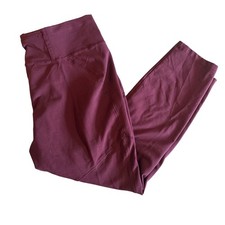 Susan Graver Weekend Burgundy Active Leggings LP Petite Back Zip Pocket Wine Red Leggings price