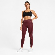 Fabletics Moto Leggings Women Medium Burgundy Ribbed High Waisted LG2356967-8405 Leggings price