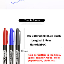 6 Pcs/Set Permanent Marker Pen Fine Point Waterproof Ink Thin Nib Crude 1.5mm Marker Pen price