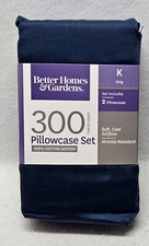 Better Homes & Gardens 300 Thread Count Cotton Sateen Pillowcases Set Of 2, King Bedding Set / Sleep Set price