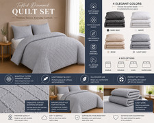 Luxury Tufted Duvet Cover 3PCS Soft Quilt Comforter Cover Bedding Set All Sizes Bedding Set / Sleep Set price