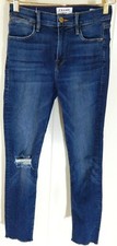 Frame Denim Women's 24 00 Jeans Le High Skinny Blue Heren Distressed Stretch EUC Heren Jeans / Denim Broek price