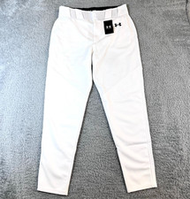 NEW Under Armour Men's White Tapered Fit Baseball Pants Size L Heren Broek price