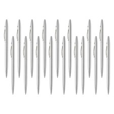 Slim Metallic Ballpoint Pen, 18Pcs Writing Pens with Clips Style 2, Silver Ballpoint Pen price