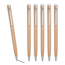 Slim Metallic Ballpoint Pen, 6Pcs Black Ink 1mm Medium Point Pen, Gold Tone Ballpoint Pen price