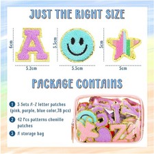 DIY Embroidered Patch Set - A-Z Letters, Stars Baby Broek price