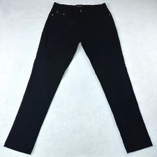 Baby Phat Slim Fit Pants Womens 14 Jet Black Excellent Gold Rivet Detail Stretch Baby Broek price