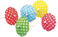 Riethmüller Paper Cocktail Umbrellas Pack of 10 Polka Dot Party Drink Decor Umbrellas price