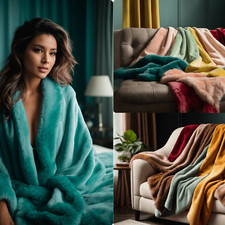 Luxury Faux Fur Mink Throw Blanket, Large Bed Blanket Sofa Settee Warm Throws Bankplaid price