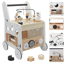Wooden Baby Walker - 5in1 Montessori Activity Cubes, Baby Push Walker for Toddle Loopstoeltje price