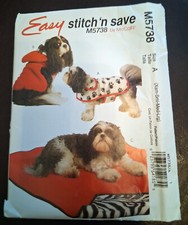 McCall's Pattern 5738 Pet Coats and Gift Items - Sz XS, S, M, L Cadeauartikelen price