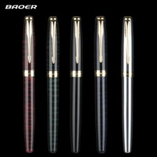Metal Fountain Pen Golden Clip Fine Nib 0.5mm Students Writing Gift #s Baoer 388 Fountain Pen price